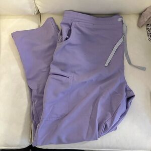FIGS Lilac/Lavender Elastic Waist Medical Scrub Pants